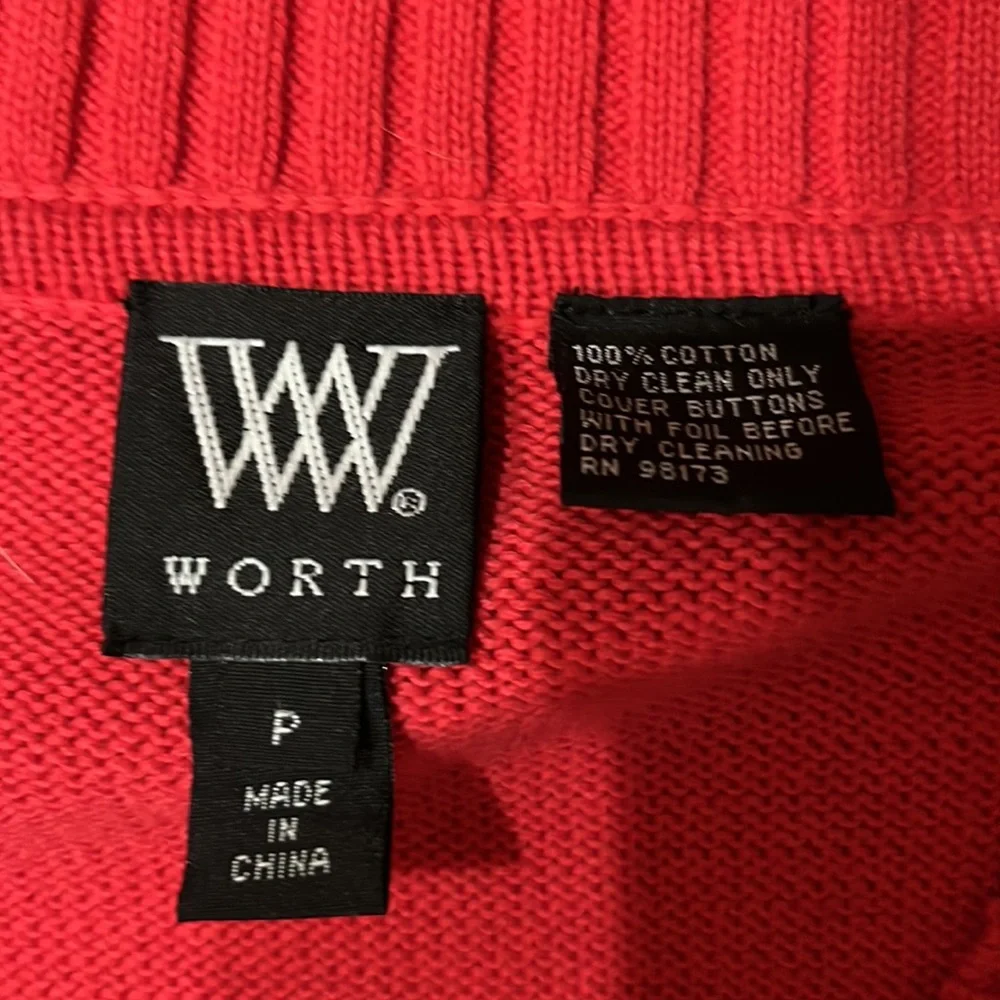 Orange-Red Sweater Jacket - Picture 2 of 4
